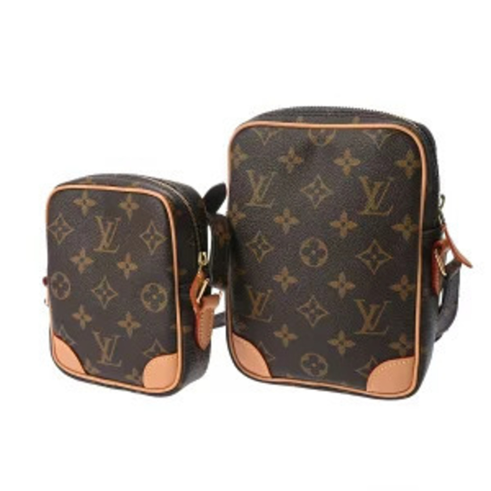 Louis Vuitton Bag Set Panam Monogram Canvas Brown Shoulder On Game